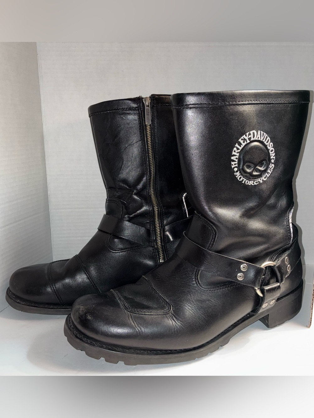 Harley Davidson Mens 13 Willie G Skull Harness Biker Boot
